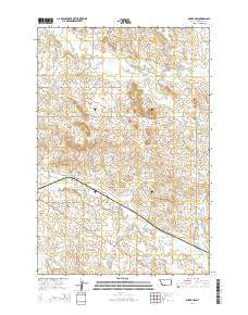 Baker NW Montana Current topographic map, 1:24000 scale, 7.5 X 7.5 Minute, Year 2014
