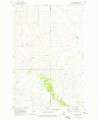 Ball Coulee Montana Historical topographic map, 1:24000 scale, 7.5 X 7.5 Minute, Year 1971