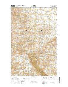 Ball Coulee Montana Current topographic map, 1:24000 scale, 7.5 X 7.5 Minute, Year 2014