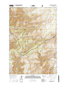Bannock Pass Montana Current topographic map, 1:24000 scale, 7.5 X 7.5 Minute, Year 2014