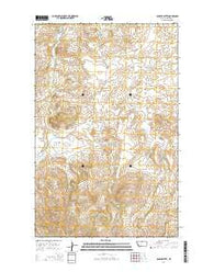 Barber Butte Montana Current topographic map, 1:24000 scale, 7.5 X 7.5 Minute, Year 2014