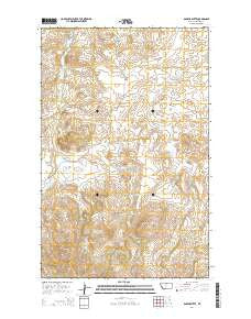 Barber Butte Montana Current topographic map, 1:24000 scale, 7.5 X 7.5 Minute, Year 2014