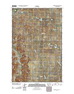 Barber Coulee Montana Historical topographic map, 1:24000 scale, 7.5 X 7.5 Minute, Year 2011