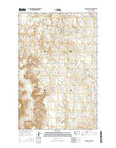 Barber Coulee Montana Current topographic map, 1:24000 scale, 7.5 X 7.5 Minute, Year 2014