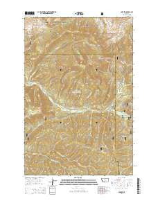 Barker Montana Current topographic map, 1:24000 scale, 7.5 X 7.5 Minute, Year 2014
