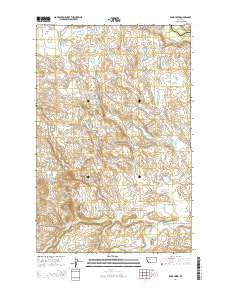 Barr Creek Montana Current topographic map, 1:24000 scale, 7.5 X 7.5 Minute, Year 2014