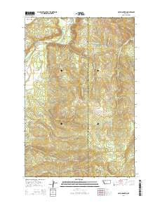 Bata Mountain Montana Current topographic map, 1:24000 scale, 7.5 X 7.5 Minute, Year 2014