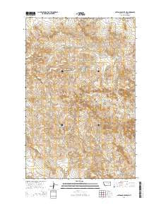 Bateman Coulee NE Montana Current topographic map, 1:24000 scale, 7.5 X 7.5 Minute, Year 2014
