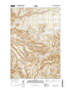 Battleship Butte Montana Current topographic map, 1:24000 scale, 7.5 X 7.5 Minute, Year 2014