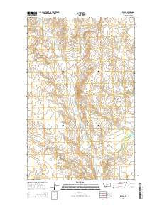 Baylor Montana Current topographic map, 1:24000 scale, 7.5 X 7.5 Minute, Year 2014