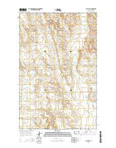 Baylor NE Montana Current topographic map, 1:24000 scale, 7.5 X 7.5 Minute, Year 2014