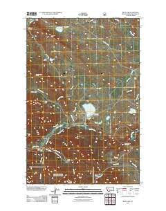 Bean Lake Montana Historical topographic map, 1:24000 scale, 7.5 X 7.5 Minute, Year 2011