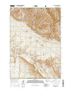 Bear Canyon Montana Current topographic map, 1:24000 scale, 7.5 X 7.5 Minute, Year 2014