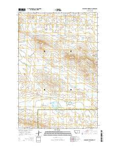 Bear Creek Reservoir Montana Current topographic map, 1:24000 scale, 7.5 X 7.5 Minute, Year 2014