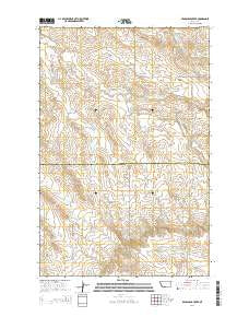 Bearshack Creek Montana Current topographic map, 1:24000 scale, 7.5 X 7.5 Minute, Year 2014