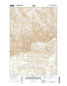 Beaver Flats North Montana Current topographic map, 1:24000 scale, 7.5 X 7.5 Minute, Year 2014