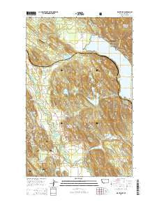 Beaver Lake Montana Current topographic map, 1:24000 scale, 7.5 X 7.5 Minute, Year 2014