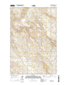 Becker Dam Montana Current topographic map, 1:24000 scale, 7.5 X 7.5 Minute, Year 2014