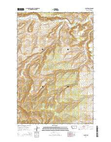 Becket Montana Current topographic map, 1:24000 scale, 7.5 X 7.5 Minute, Year 2014