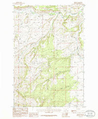 Becket Montana Historical topographic map, 1:24000 scale, 7.5 X 7.5 Minute, Year 1986