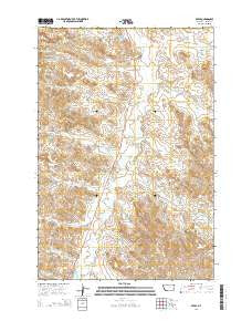 Beebe Montana Current topographic map, 1:24000 scale, 7.5 X 7.5 Minute, Year 2014