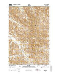 Beebe SW Montana Current topographic map, 1:24000 scale, 7.5 X 7.5 Minute, Year 2014