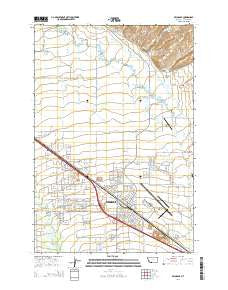 Belgrade Montana Current topographic map, 1:24000 scale, 7.5 X 7.5 Minute, Year 2014
