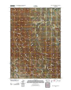 Belle Creek North Montana Historical topographic map, 1:24000 scale, 7.5 X 7.5 Minute, Year 2011