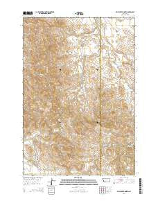 Belle Creek North Montana Current topographic map, 1:24000 scale, 7.5 X 7.5 Minute, Year 2014