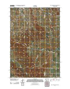 Belle Creek South Montana Historical topographic map, 1:24000 scale, 7.5 X 7.5 Minute, Year 2011