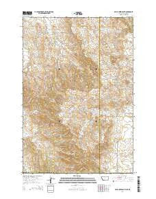 Belle Creek South Montana Current topographic map, 1:24000 scale, 7.5 X 7.5 Minute, Year 2014