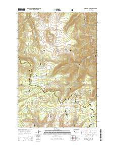 Belt Park Butte Montana Current topographic map, 1:24000 scale, 7.5 X 7.5 Minute, Year 2014