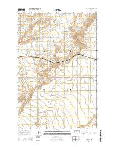 Benchland Montana Current topographic map, 1:24000 scale, 7.5 X 7.5 Minute, Year 2014