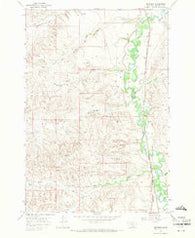Benteen Montana Historical topographic map, 1:24000 scale, 7.5 X 7.5 Minute, Year 1967