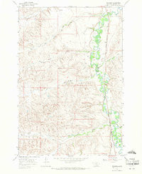 Benteen Montana Historical topographic map, 1:24000 scale, 7.5 X 7.5 Minute, Year 1967