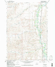Benteen Montana Historical topographic map, 1:24000 scale, 7.5 X 7.5 Minute, Year 1967