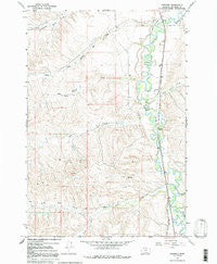 Benteen Montana Historical topographic map, 1:24000 scale, 7.5 X 7.5 Minute, Year 1967