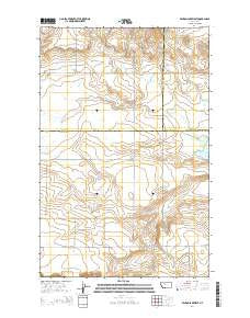 Benton Lake West Montana Current topographic map, 1:24000 scale, 7.5 X 7.5 Minute, Year 2014