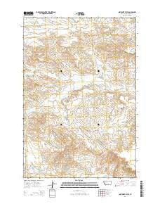 Bentonite Flats Montana Current topographic map, 1:24000 scale, 7.5 X 7.5 Minute, Year 2014