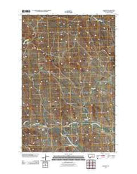 Benzien Montana Historical topographic map, 1:24000 scale, 7.5 X 7.5 Minute, Year 2011