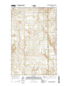 Berkholder Reservoir Montana Current topographic map, 1:24000 scale, 7.5 X 7.5 Minute, Year 2014