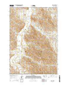 Biddle Montana Current topographic map, 1:24000 scale, 7.5 X 7.5 Minute, Year 2014
