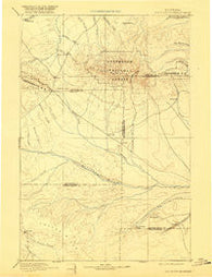 Big Snowy Mountain Montana Historical topographic map, 1:250000 scale, 1 X 1 Degree, Year 1893