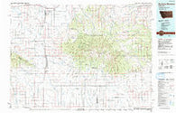 Big Snowy Mountains Montana Historical topographic map, 1:100000 scale, 30 X 60 Minute, Year 1993
