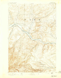 Big Timber Montana Historical topographic map, 1:125000 scale, 30 X 30 Minute, Year 1893