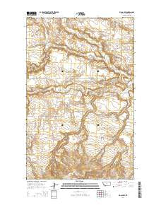 Big Coulee Montana Current topographic map, 1:24000 scale, 7.5 X 7.5 Minute, Year 2014