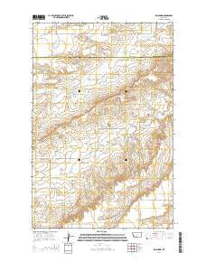 Big Spring Montana Current topographic map, 1:24000 scale, 7.5 X 7.5 Minute, Year 2014