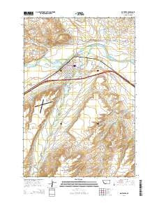 Big Timber Montana Current topographic map, 1:24000 scale, 7.5 X 7.5 Minute, Year 2014