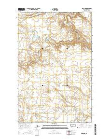 Bigby Lake Montana Current topographic map, 1:24000 scale, 7.5 X 7.5 Minute, Year 2014