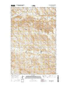 Billick Coulee Montana Current topographic map, 1:24000 scale, 7.5 X 7.5 Minute, Year 2014